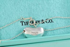 Tiffany & Co. Elsa Peretti Silver Large Bean 18mm Pendant Necklace