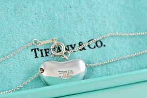 Tiffany & Co. Elsa Peretti Silver Large Bean 18mm Pendant Necklace