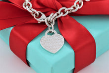Load image into Gallery viewer, Tiffany &amp; Co. Silver Notes Script Fifth Avenue Heart Charm Bracelet
