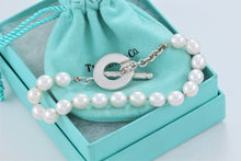 Load image into Gallery viewer, Tiffany &amp; Co. Silver Pearl Strand Toggle Bracelet
