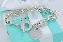 Load image into Gallery viewer, Return to Tiffany &amp; Co. Silver Heart Toggle 7.5&quot; Bracelet NEWEST VERSION
