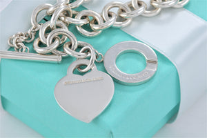 Return to Tiffany & Co. Silver Heart Toggle 7.5" Bracelet NEWEST VERSION