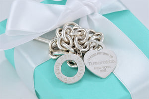 Return to Tiffany & Co. Silver Heart Toggle 7.5" Bracelet NEWEST VERSION