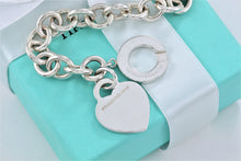 Load image into Gallery viewer, Return to Tiffany &amp; Co. Silver Heart Toggle 7.5&quot; Bracelet NEWEST VERSION
