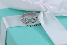 Load image into Gallery viewer, Tiffany &amp; Co. Paloma Picasso 18k White Gold Diamond Double Loving Heart Ring
