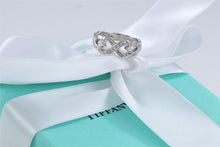 Load image into Gallery viewer, Tiffany &amp; Co. Paloma Picasso 18k White Gold Diamond Double Loving Heart Ring
