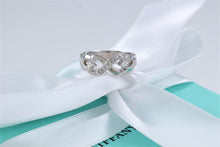 Load image into Gallery viewer, Tiffany &amp; Co. Paloma Picasso 18k White Gold Diamond Double Loving Heart Ring
