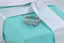 Load image into Gallery viewer, Tiffany &amp; Co. Paloma Picasso 18k White Gold Diamond Double Loving Heart Ring
