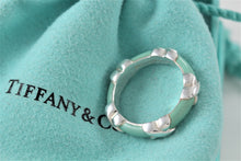Load image into Gallery viewer, Tiffany &amp; Co. Silver Signature &#39;&#39;X&#39;&#39; Blue Enamel Band Ring
