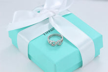Load image into Gallery viewer, Tiffany &amp; Co. Paloma Picasso 18k White Gold Diamond Double Loving Heart Ring
