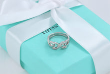 Load image into Gallery viewer, Tiffany &amp; Co. Paloma Picasso 18k White Gold Diamond Double Loving Heart Ring
