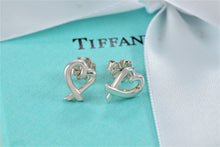 Load image into Gallery viewer, Tiffany &amp; Co. Paloma Picasso Silver Loving Heart Small Stud Earrings
