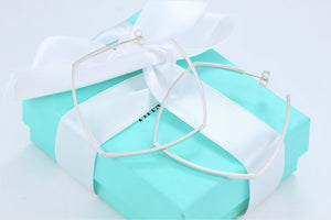 Tiffany & Co. Frank Silver Gehry Large Square Torque Narrow Earrings