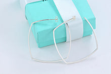 Load image into Gallery viewer, Tiffany &amp; Co. Frank Silver Gehry Large Square Torque Narrow Earrings
