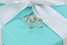 Load image into Gallery viewer, Tiffany &amp; Co. Paloma Picasso Silver Loving Heart Small Stud Earrings
