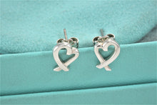 Load image into Gallery viewer, Tiffany &amp; Co. Paloma Picasso Silver Loving Heart Small Stud Earrings
