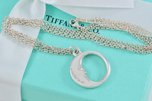 Tiffany & Co. Silver Man in The Moon Double Chain Necklace