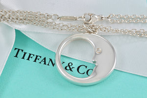 Tiffany & Co. Silver Man in The Moon Double Chain Necklace