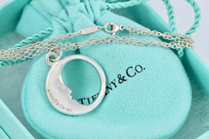 Tiffany & Co. Silver Man in The Moon Double Chain Necklace