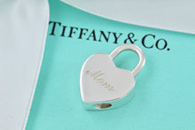 Load image into Gallery viewer, Tiffany &amp; Co. Silver &#39;&#39;MOM&#39;&#39; Heart Padlock Pendant
