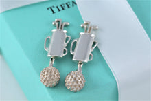 Load image into Gallery viewer, Tiffany &amp; Co. Mens Silver Golf Ball &amp; Golf Bag Cufflinks
