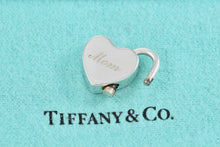 Load image into Gallery viewer, Tiffany &amp; Co. Silver &#39;&#39;MOM&#39;&#39; Heart Padlock Pendant
