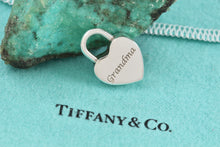 Load image into Gallery viewer, Tiffany &amp; Co. Silver &quot;Grandma&quot; Heart Padlock Pendant
