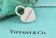 Load image into Gallery viewer, Tiffany &amp; Co. Silver &quot;Grandma&quot; Heart Padlock Pendant
