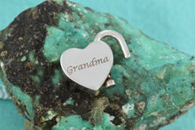 Load image into Gallery viewer, Tiffany &amp; Co. Silver &quot;Grandma&quot; Heart Padlock Pendant
