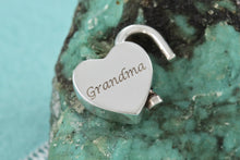 Load image into Gallery viewer, Tiffany &amp; Co. Silver &quot;Grandma&quot; Heart Padlock Pendant
