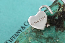 Load image into Gallery viewer, Tiffany &amp; Co. Silver &quot;Grandma&quot; Heart Padlock Pendant
