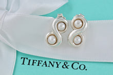 Load image into Gallery viewer, Tiffany &amp; Co. Infinity Silver Pearl Stud Earrings
