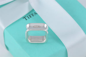 Tiffany & Co. Silver 1837 Square Band Ring