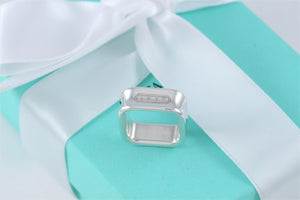 Tiffany & Co. Silver 1837 Square Band Ring