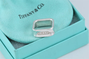 Tiffany & Co. Silver 1837 Square Band Ring