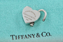 Load image into Gallery viewer, Please Return to Tiffany &amp; Co. Silver Heart Padlock Charm Pendant
