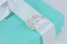 Load image into Gallery viewer, Tiffany &amp; Co. Elsa Peretti Silver Open Heart Ring Version 2
