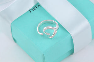 Tiffany & Co. Elsa Peretti Silver Open Heart Ring Version 2