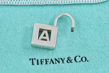 Load image into Gallery viewer, Tiffany &amp; Co. Silver Letter &quot;A&quot; Padlock Pendant
