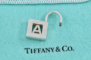 Tiffany & Co. Silver Letter "A" Padlock Pendant