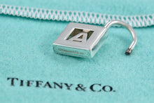 Load image into Gallery viewer, Tiffany &amp; Co. Silver Letter &quot;A&quot; Padlock Pendant
