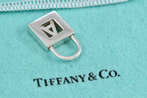 Tiffany & Co. Silver Letter "A" Padlock Pendant