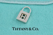 Load image into Gallery viewer, Tiffany &amp; Co. Silver Letter &quot;H&quot; Padlock Pendant

