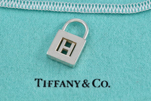 Tiffany & Co. Silver Letter "H" Padlock Pendant