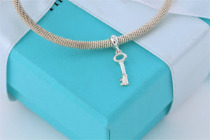 Tiffany & Co. Dangling Key Charm Mesh Cuff Bracelet