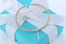Load image into Gallery viewer, Tiffany &amp; Co. Dangling Key Charm Mesh Cuff Bracelet
