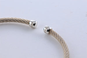 Tiffany & Co. Dangling Key Charm Mesh Cuff Bracelet