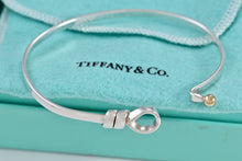 Load image into Gallery viewer, Tiffany &amp; Co. 18Kt. Gold &amp; Silver Hook &amp; Eye Bangle Small Bracelet Vintage Version 1
