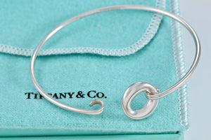 Tiffany & Co. Elsa Peretti Silver Sevillana Hook Bangle Bracelet