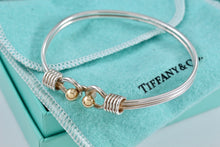 Load image into Gallery viewer, Tiffany &amp; Co. 18K Gold &amp; Silver Double Ball Coil Hook Bracelet
